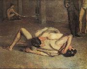 Thomas Eakins The Wrestlers oil painting